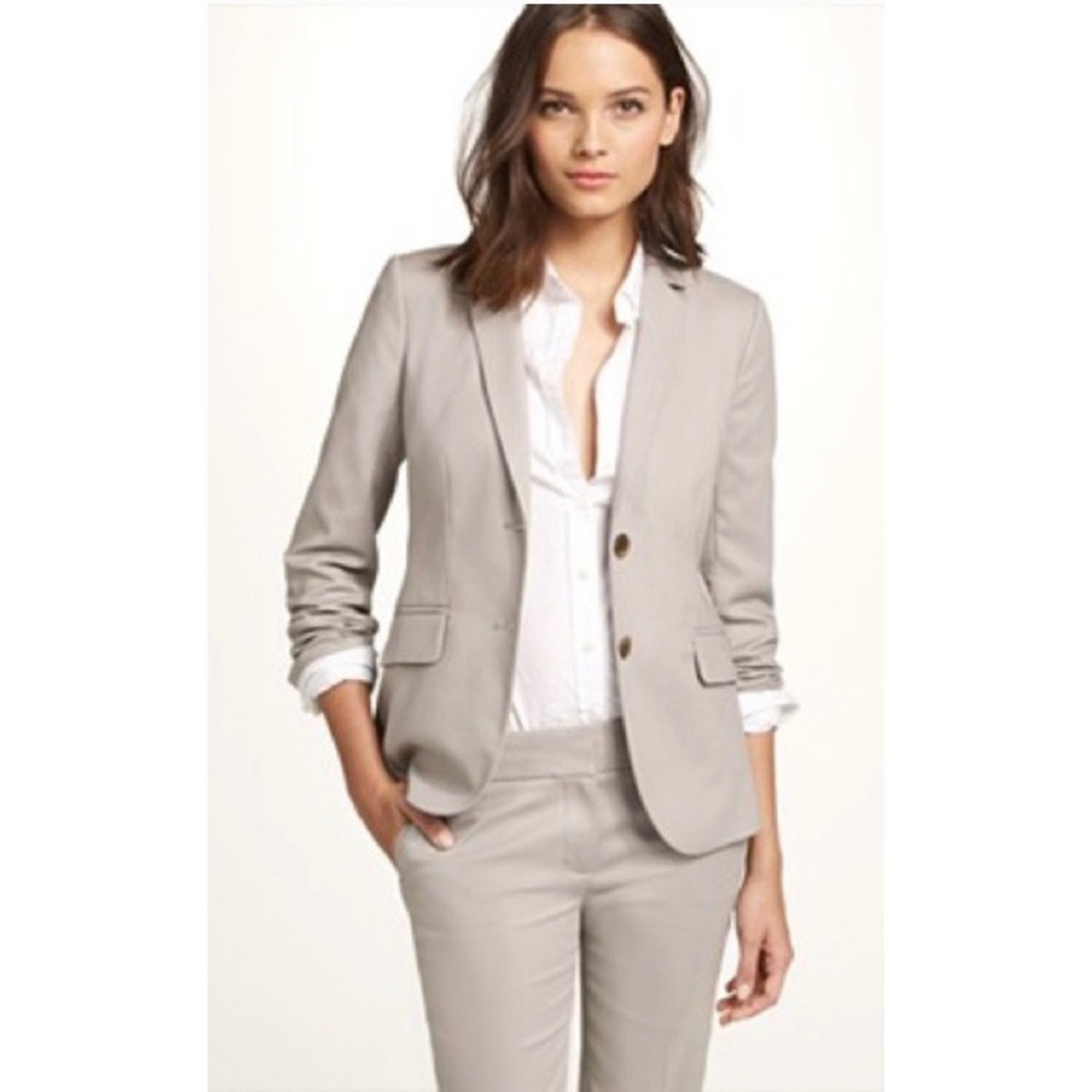 J. CREW Khaki Cotton Blazer